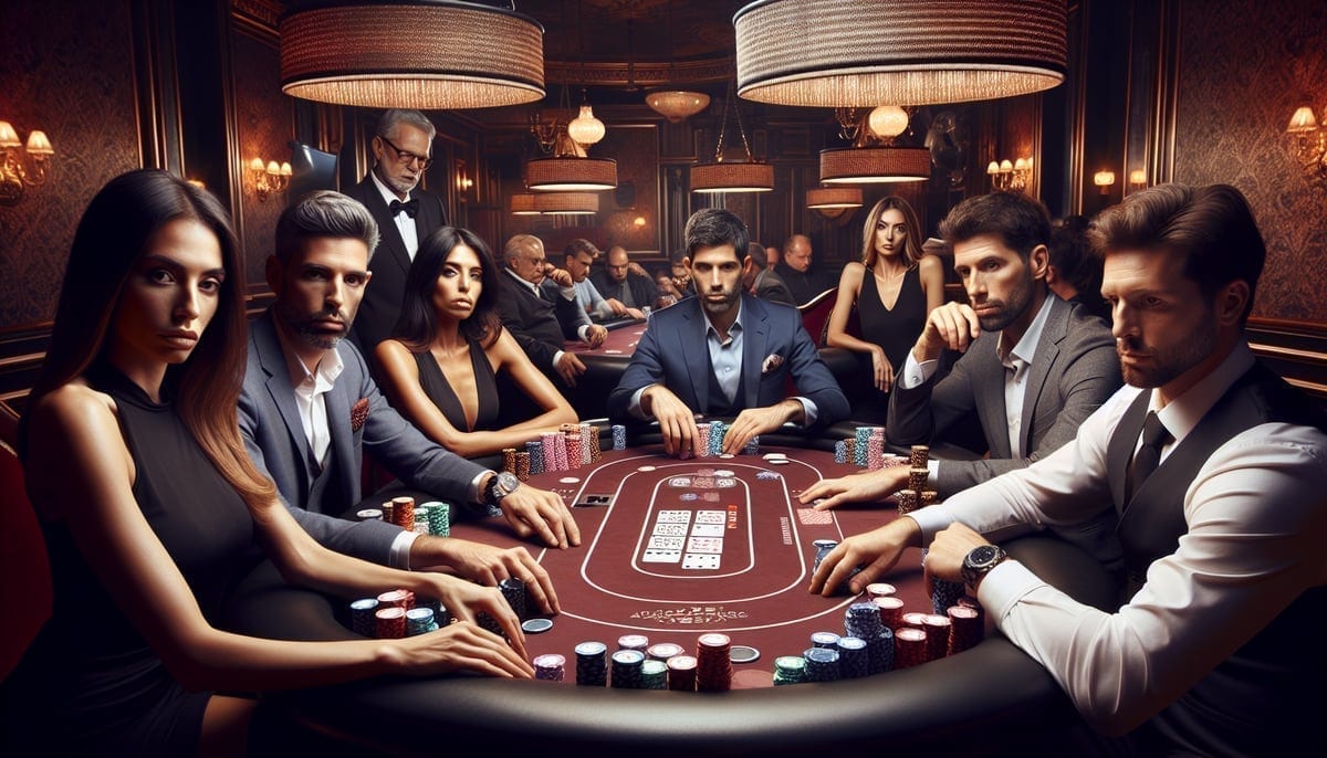 High-stakes action at a Triton Poker Series event