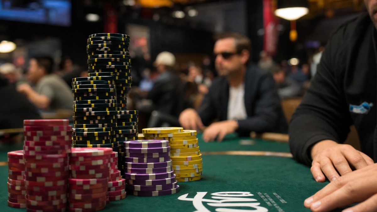 A commanding chip stack at an APT Jeju high roller final table