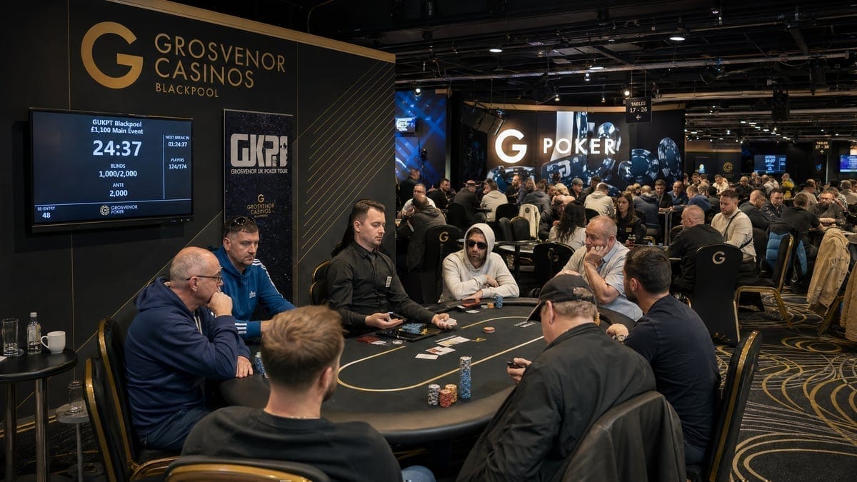 Grosvenor G Casino Blackpool poker room during UKPL tournament